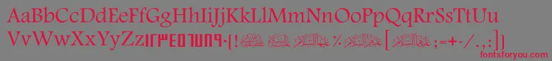 ScAlyermook Font – Red Fonts on Gray Background