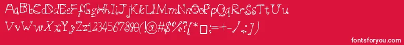 Syllabus Font – White Fonts on Red Background