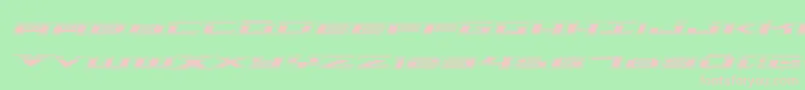 TriremeLaserAcademyItalic Font – Pink Fonts on Green Background