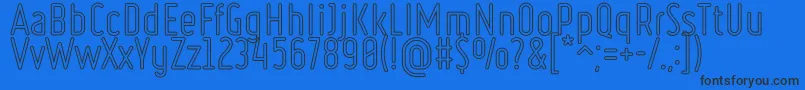 RulerOutlineRegular Font – Black Fonts on Blue Background