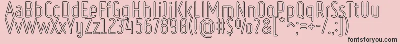 RulerOutlineRegular Font – Black Fonts on Pink Background