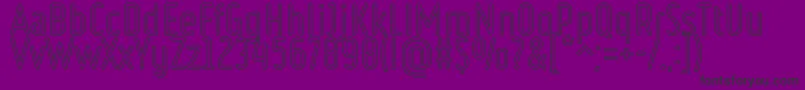 Czcionka RulerOutlineRegular – czarne czcionki na fioletowym tle
