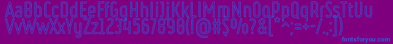 RulerOutlineRegular Font – Blue Fonts on Purple Background