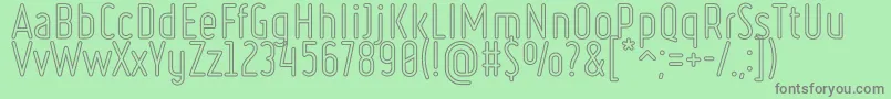 RulerOutlineRegular Font – Gray Fonts on Green Background