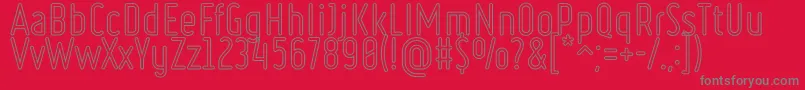 Police RulerOutlineRegular – polices grises sur fond rouge