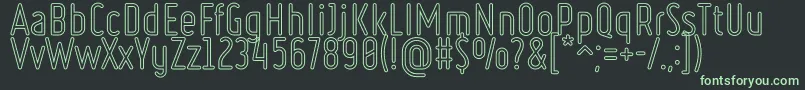 RulerOutlineRegular Font – Green Fonts on Black Background