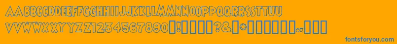 Shermlockmadstyle-fontti – siniset fontit oranssilla taustalla