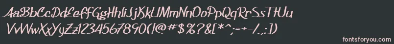 Шрифт SfFoxboroScriptExtendedBold – розовые шрифты на чёрном фоне