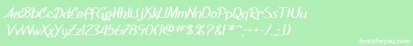 SfFoxboroScriptExtendedBold Font – White Fonts on Green Background
