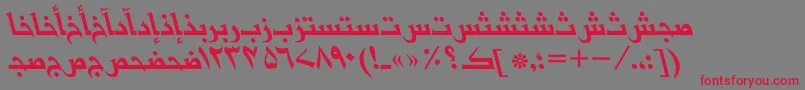 BasraurduttItalic Font – Red Fonts on Gray Background