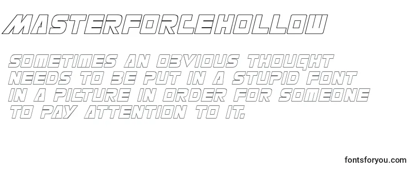 Review of the MasterforceHollow Font