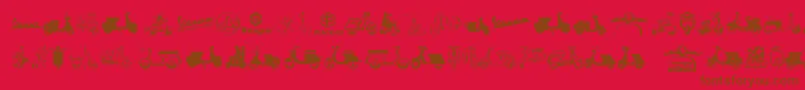 Vespa Font – Brown Fonts on Red Background