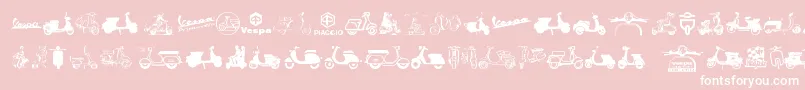 フォントVespa – ピンクの背景に白い文字