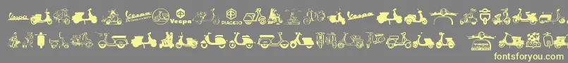 Vespa Font – Yellow Fonts on Gray Background