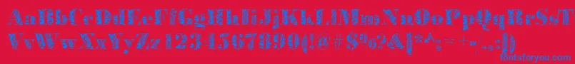 BodoniplantRegular Font – Blue Fonts on Red Background