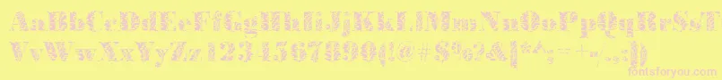 BodoniplantRegular Font – Pink Fonts on Yellow Background