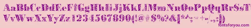 BodoniplantRegular Font – Purple Fonts on Pink Background