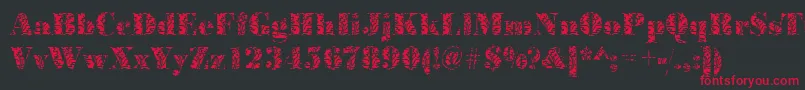 BodoniplantRegular Font – Red Fonts on Black Background