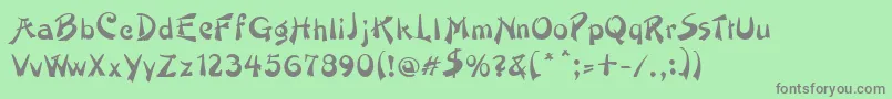 PainterRegular Font – Gray Fonts on Green Background
