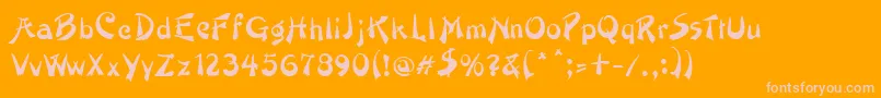 PainterRegular Font – Pink Fonts on Orange Background