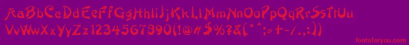 PainterRegular Font – Red Fonts on Purple Background