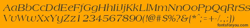 AmphionItalic Font – Black Fonts on Orange Background