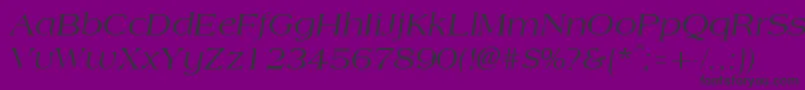 AmphionItalic Font – Black Fonts on Purple Background