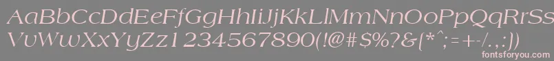 AmphionItalic Font – Pink Fonts on Gray Background