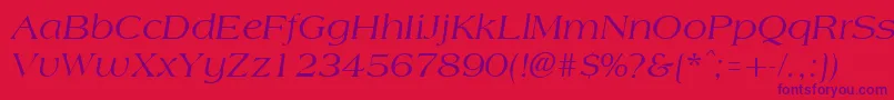 Шрифт AmphionItalic – фиолетовые шрифты на красном фоне