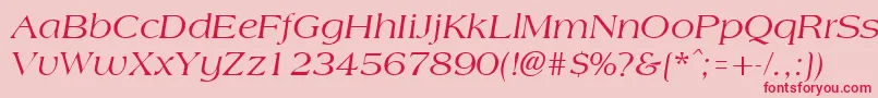 Шрифт AmphionItalic – красные шрифты на розовом фоне