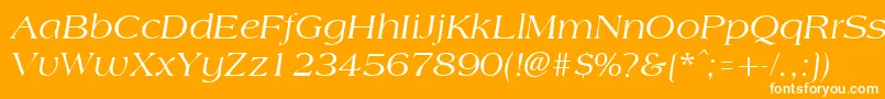 AmphionItalic Font – White Fonts on Orange Background