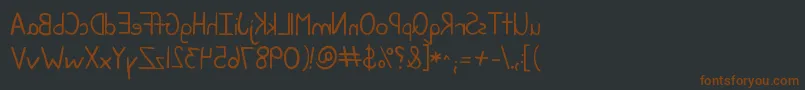 Kgjunebugreverse Font – Brown Fonts on Black Background