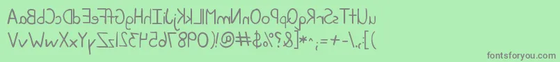 Kgjunebugreverse Font – Gray Fonts on Green Background