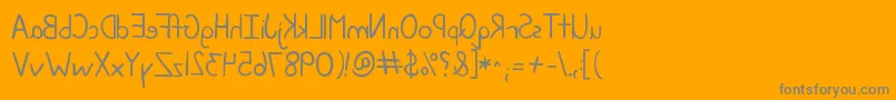 Kgjunebugreverse-Schriftart – Graue Schriften auf orangefarbenem Hintergrund