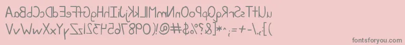 Kgjunebugreverse-Schriftart – Graue Schriften auf rosa Hintergrund