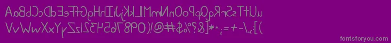 Kgjunebugreverse Font – Gray Fonts on Purple Background