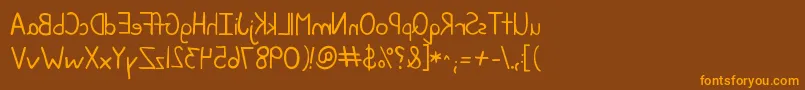 Kgjunebugreverse Font – Orange Fonts on Brown Background