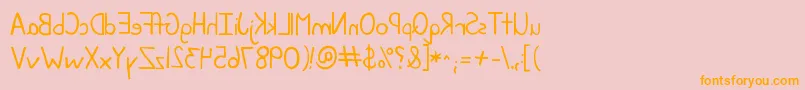 Kgjunebugreverse Font – Orange Fonts on Pink Background