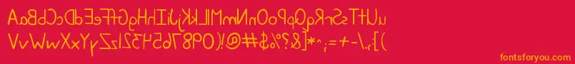 Kgjunebugreverse Font – Orange Fonts on Red Background