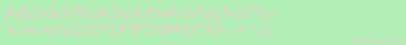 Kgjunebugreverse Font – Pink Fonts on Green Background