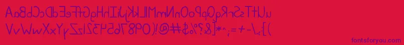 Kgjunebugreverse Font – Purple Fonts on Red Background
