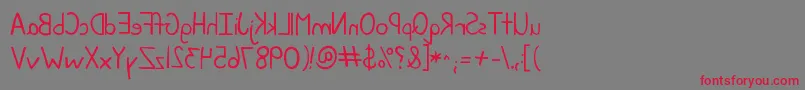 Kgjunebugreverse Font – Red Fonts on Gray Background