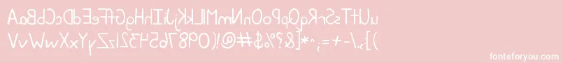 Kgjunebugreverse Font – White Fonts on Pink Background