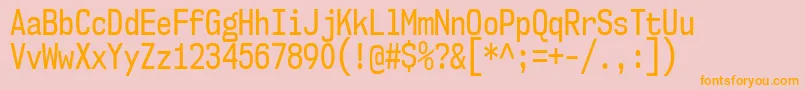 Nk57MonospaceCdRg Font – Orange Fonts on Pink Background