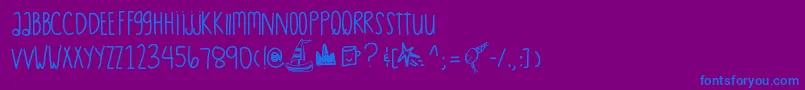Шрифт Expressocaffe – синие шрифты на фиолетовом фоне