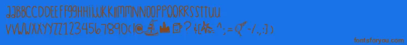 Шрифт Expressocaffe – коричневые шрифты на синем фоне