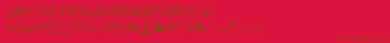 Шрифт Expressocaffe – коричневые шрифты на красном фоне