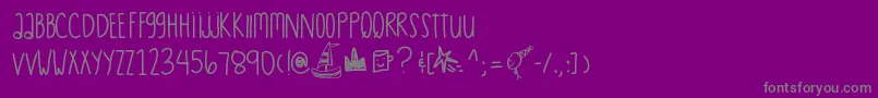 Fonte Expressocaffe – fontes cinzas em um fundo violeta
