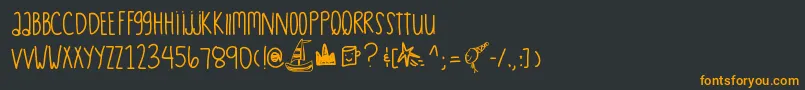 フォントExpressocaffe – 黒い背景にオレンジの文字