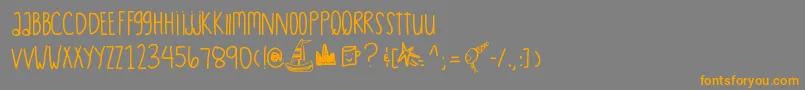 Шрифт Expressocaffe – оранжевые шрифты на сером фоне